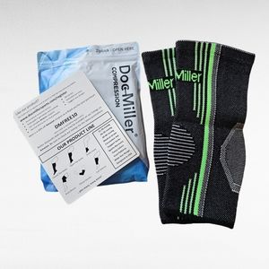 Doc Miller Ankle Compression Sleeves 1 Pair Green XX Large